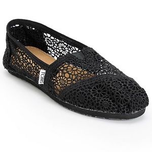 Black Crochet Toms